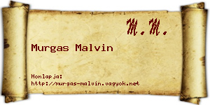 Murgas Malvin névjegykártya